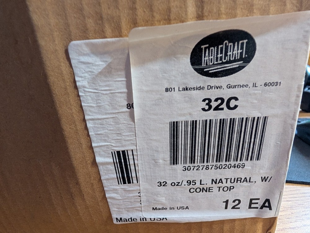 TableCraft 32 Oz. Squeeze Bottle - Dozen