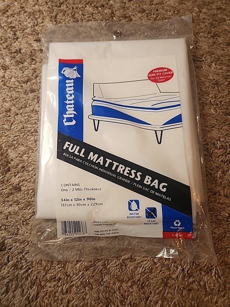 Chateau Full Protective Plastic Full-Size Mattress Bag