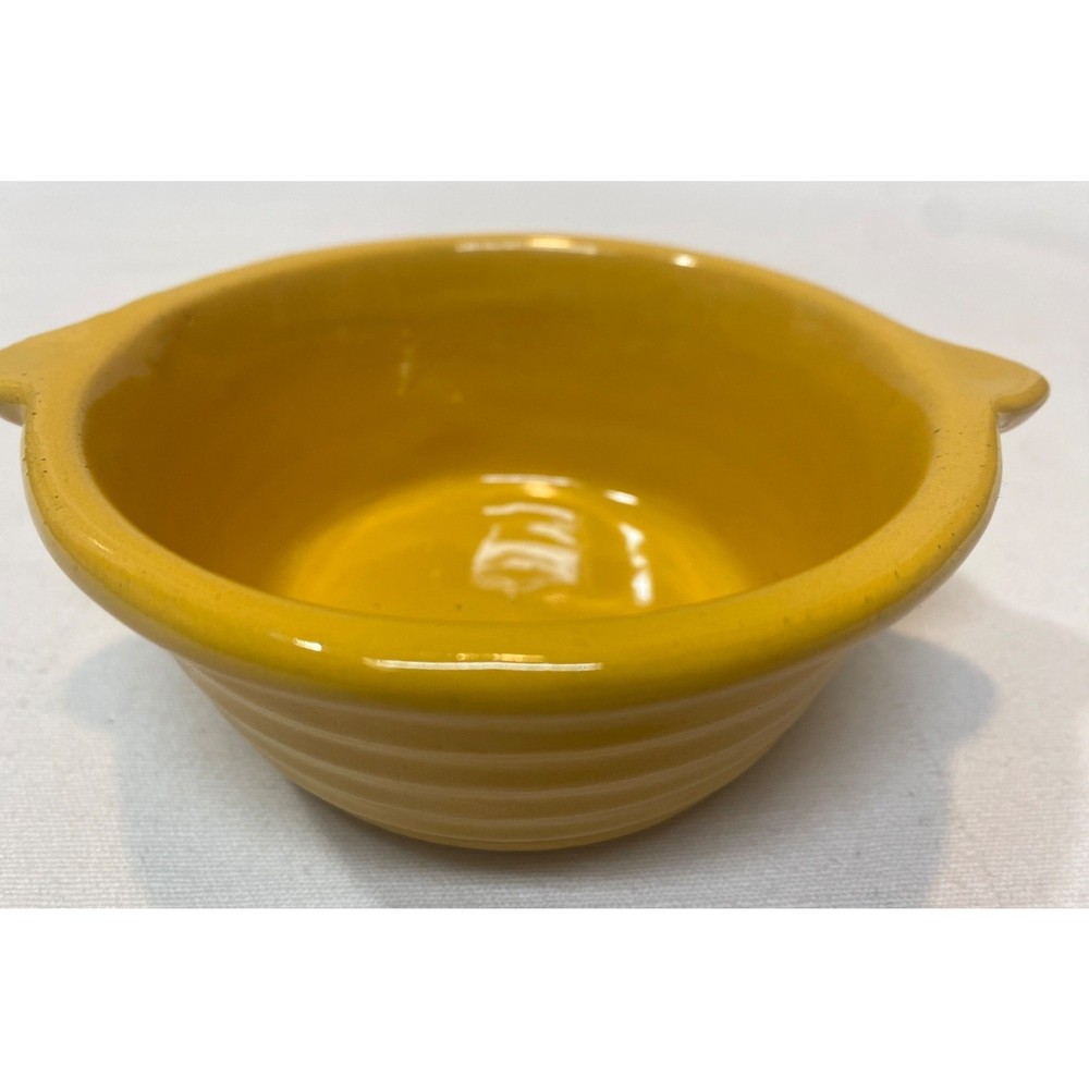 Vintage Bauer Yellow 4" Individual Baker Open Ring Ware