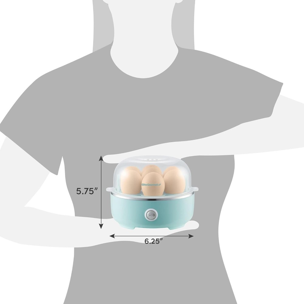 EGC115M Easy Egg Cooker Electric 7-Egg Capacity, Soft, Medium, Hard-Boiled Egg C