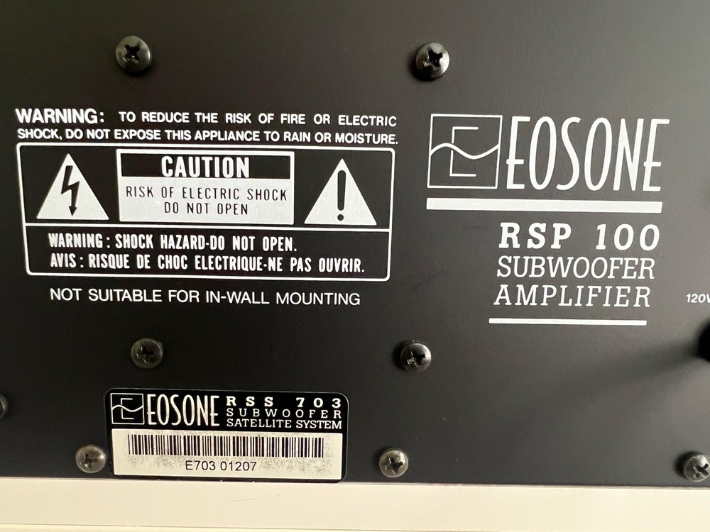 Eosone RSP-100 Powered Active Subwoofer White Tested Rare