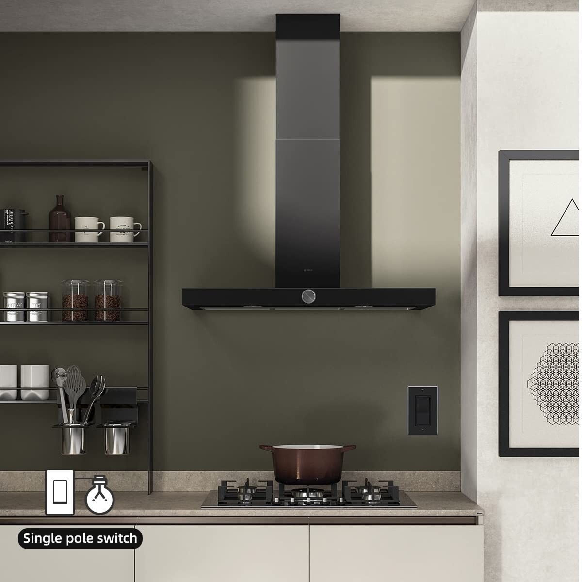 10 Pack Decora Light Switch Black, Single Pole Paddle Rocker,15A 120V/277V