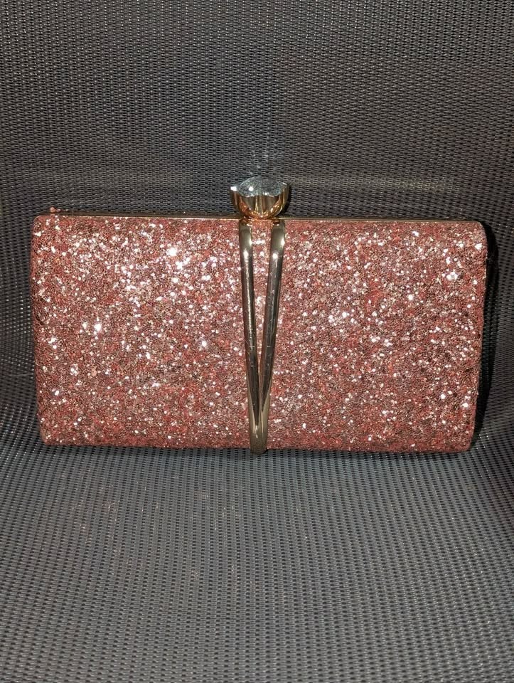 Pink Sparkle Glam Clutch