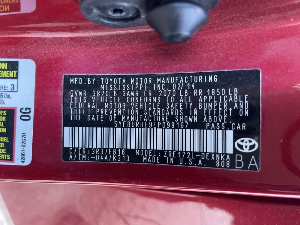 Sun Visor Left Driver Fits 14-16 COROLLA 995562