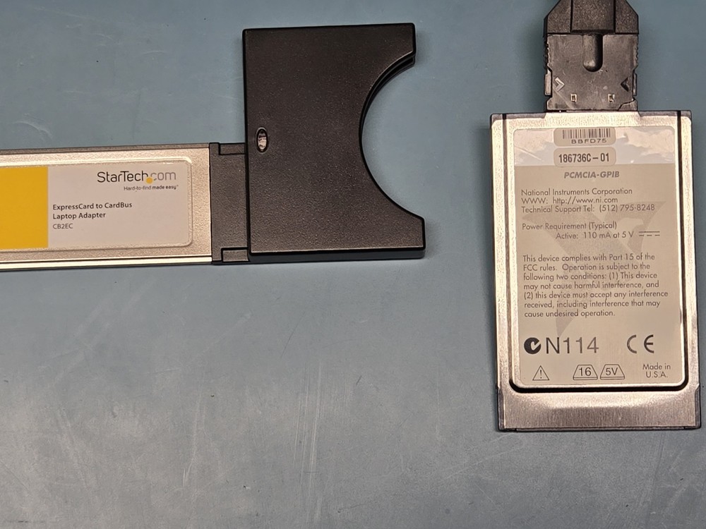 National Instruments PCMCIA-GPIB Interface Card With Cable And Adapter