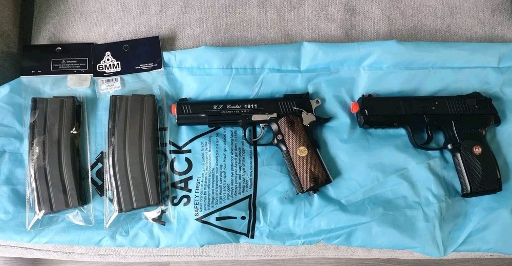 Airsoft Guns Bundle (4 Guns + Gear And Accessories)