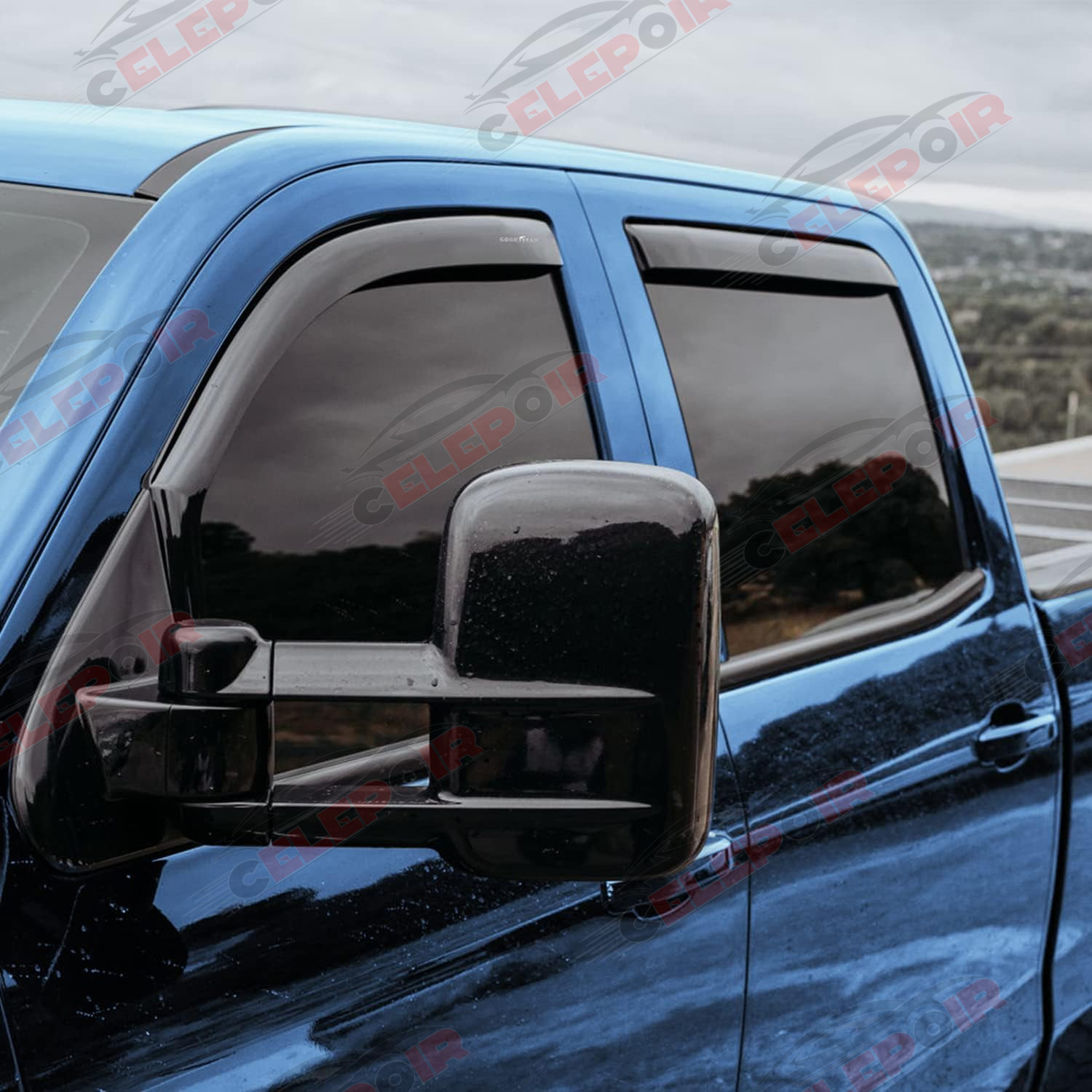 In-channel Window Visor for 2014-2018 Chevy Silverado & GMC Sierra Extended Cab