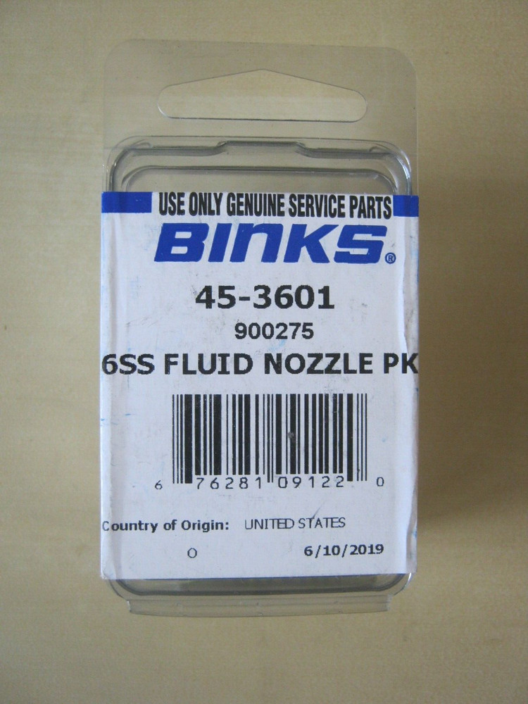 NEW Binks 45-3601 36SS Fluid Nozzle 900275