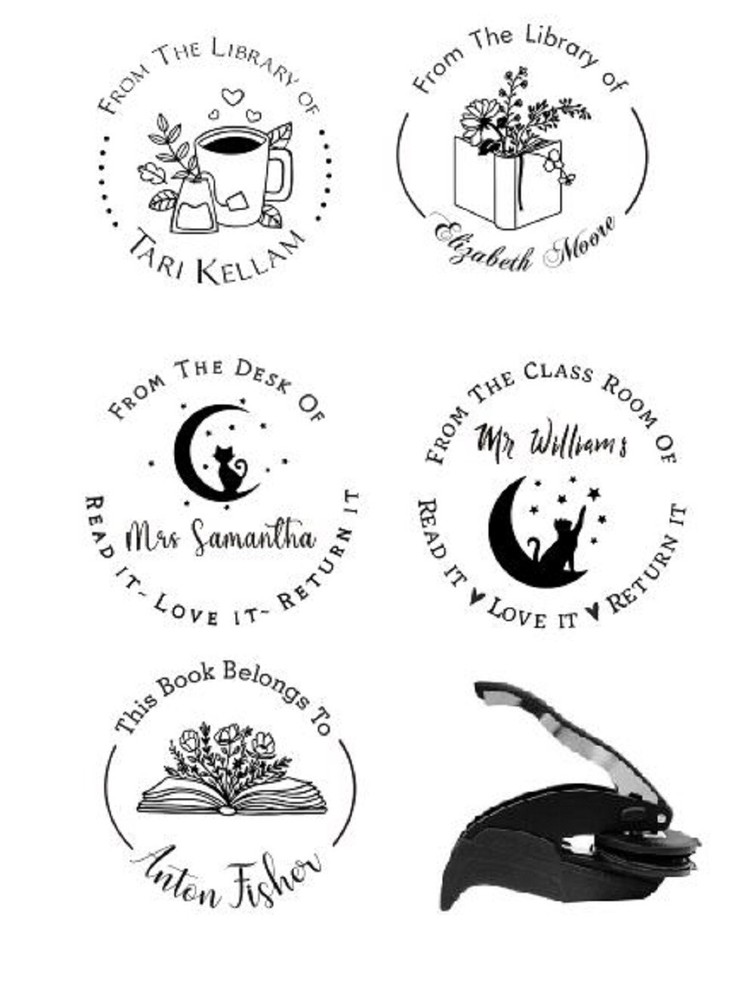 Custom Ex Libris Embosser Custom Embossing Stamp - Ex Libris Embossing Seal