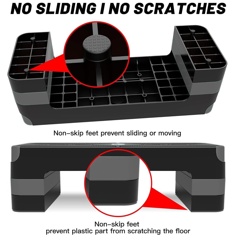 Aerobic Exercise Step, Adjustable Aerobic Stepper for Exercise, Workout Step ...