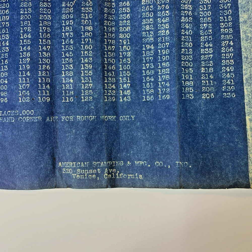 VTG Drafting Tool Design Standard Chart Promo Advertising Table Formula American