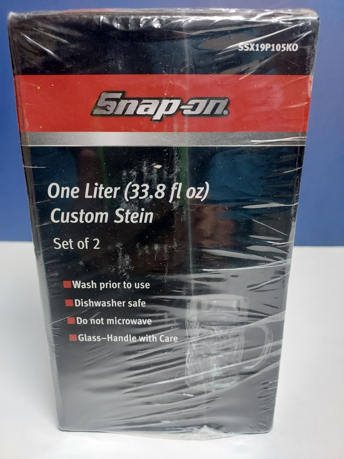 Snap On Tools Custom 1liter Stein Set Of 2 New/Sealed 33.8fl oz. = 1 liter