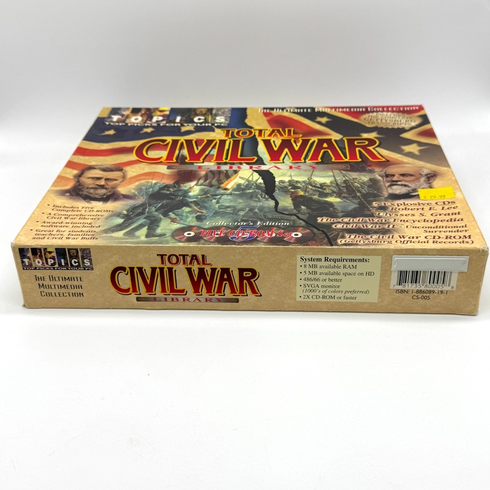 Total Cival War Library Big Box PC Cd-Rom 5 Disc Set Sealed Unopened 1997