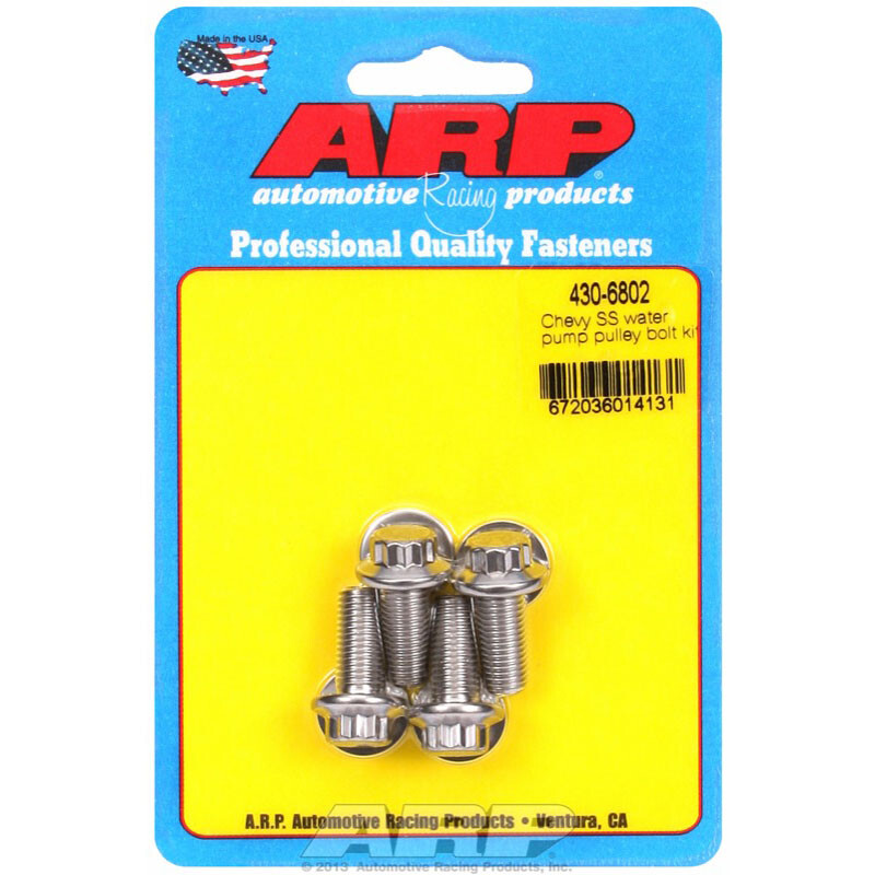 ARP Water Pump Pulley Bolt 430-6802; 12pt 5/16-24 x 3/4 in. Stainless, 4pcs