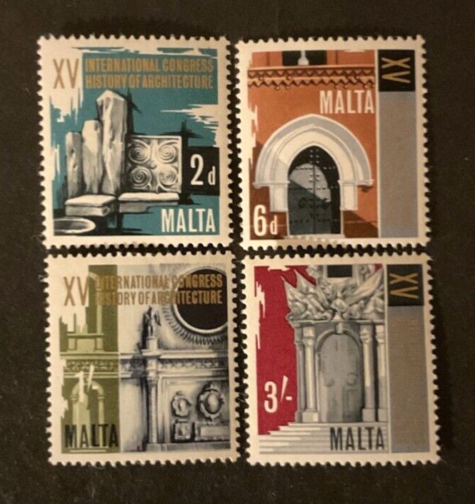 Malta Scott #371-4 never hinged