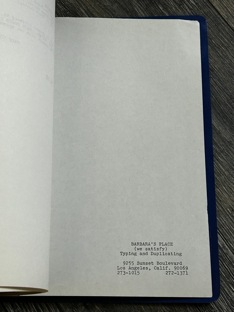 PROBE TV Show Script The Murrow Disappearance Final Draft 1972 Leslie Stevens