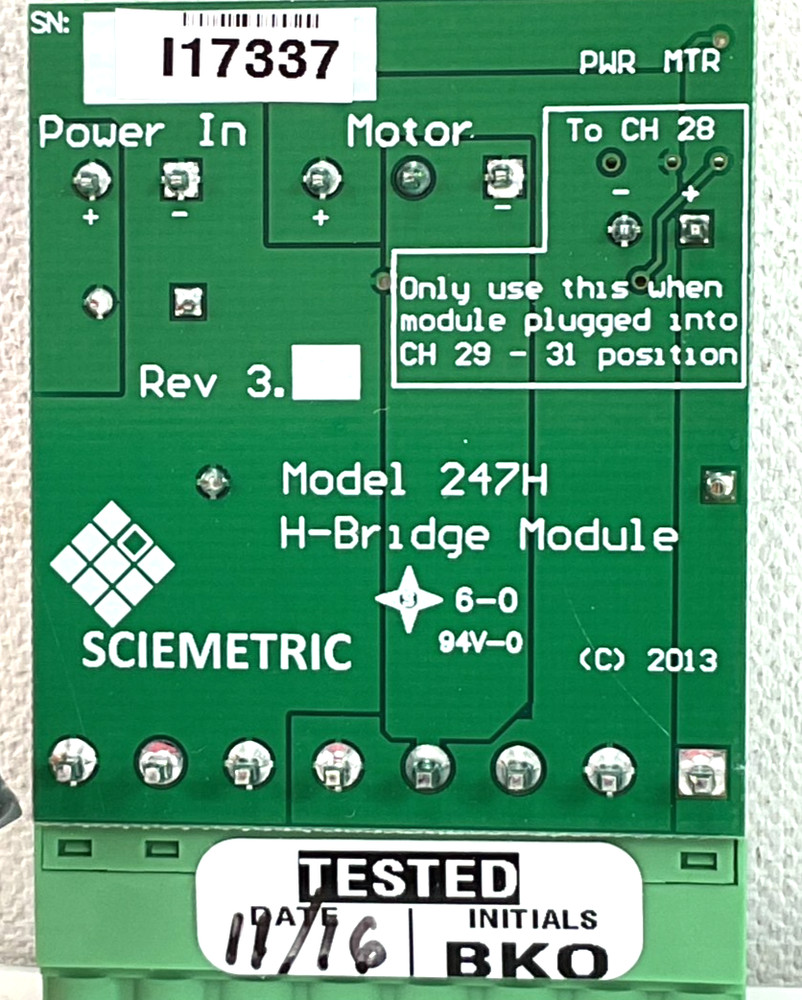 SCIEMETRIC *NOS* 247H, H-BRIDGE MODULE