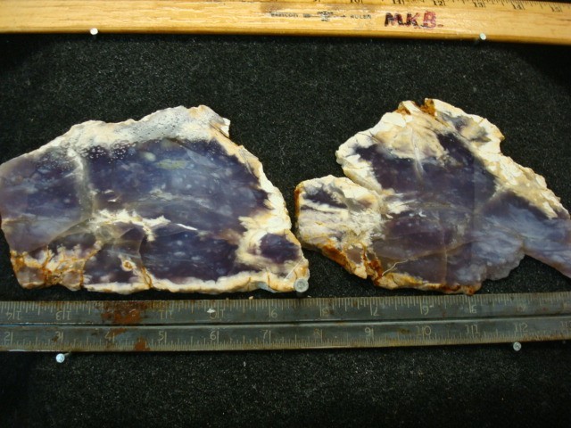 indonesian purple chalcedony  2 slabs