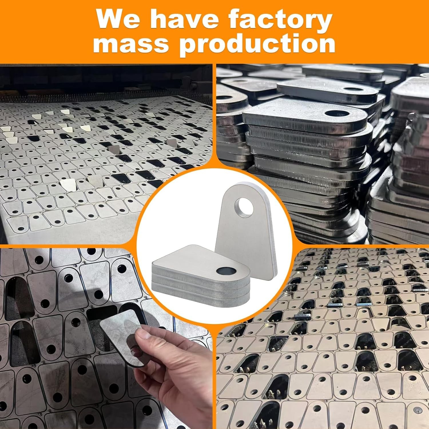 Weld On Tabs 1/2" Hole 1/4 Thick Steel Brackets Shock Mount Trailer Universal 4X