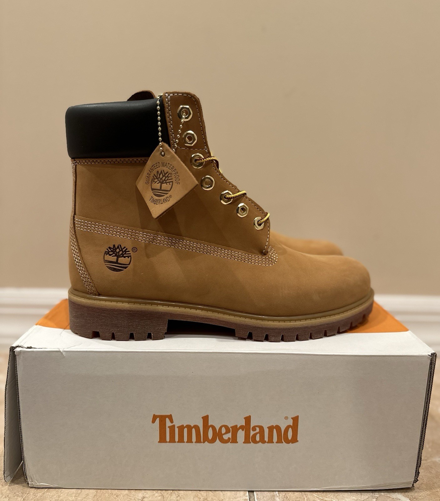 NEW Timberland 6 Inch Boot Wheat Nubuck Premium TB010061-713 Men's Sz 6-13