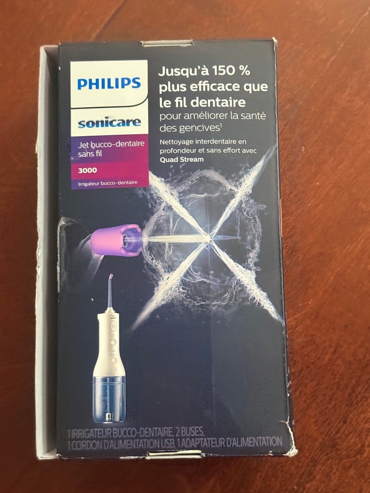 Philips Sonicare Cordless Power Flosser 3000 Quad Stream Open Box