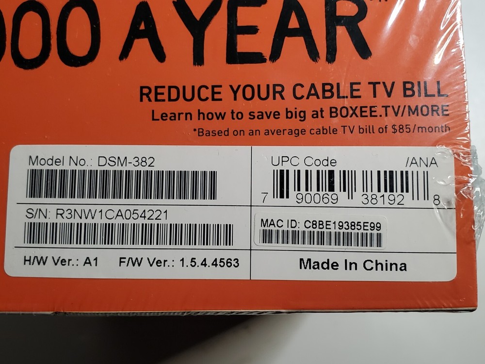Boxee Box Streaming Device Model DSM-382 NEW IN BOX