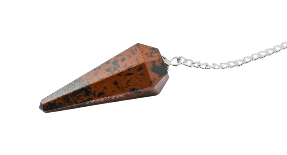 Mahogany Obsidian Dowsing Crystal Pendulum