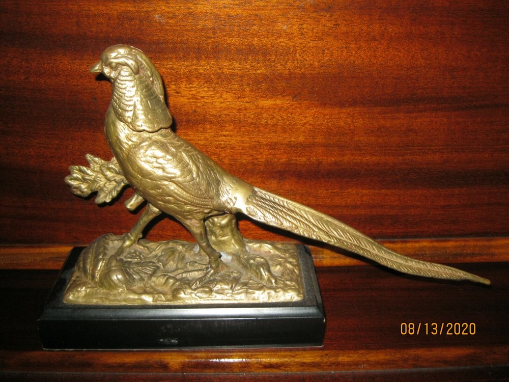 BRONZE PHEASANT STATUE