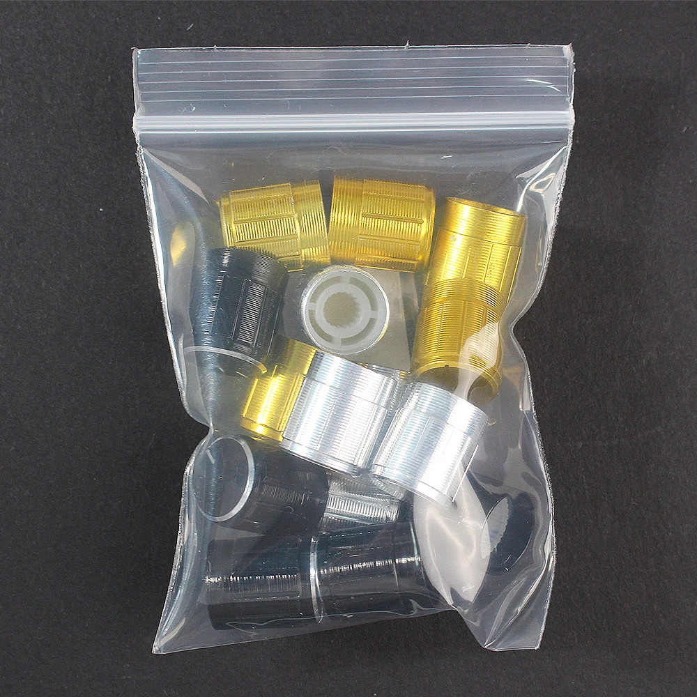 15PCS Aluminum Potentiometer Knobs 15x17mm (Gold/Silver/Black 5pc Each)
