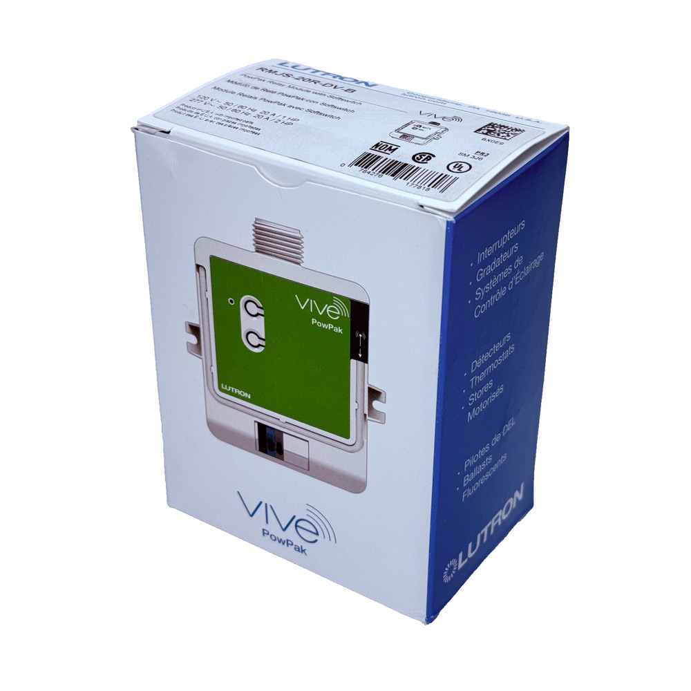 Lutron Vive RMJS-20R-DV-B Power Pack Relay Module with Softswitch - NEW