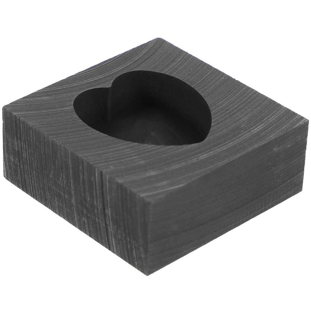 Heart Shaped Graphite Mold Model Tools Ingot Molds for Casting Metal