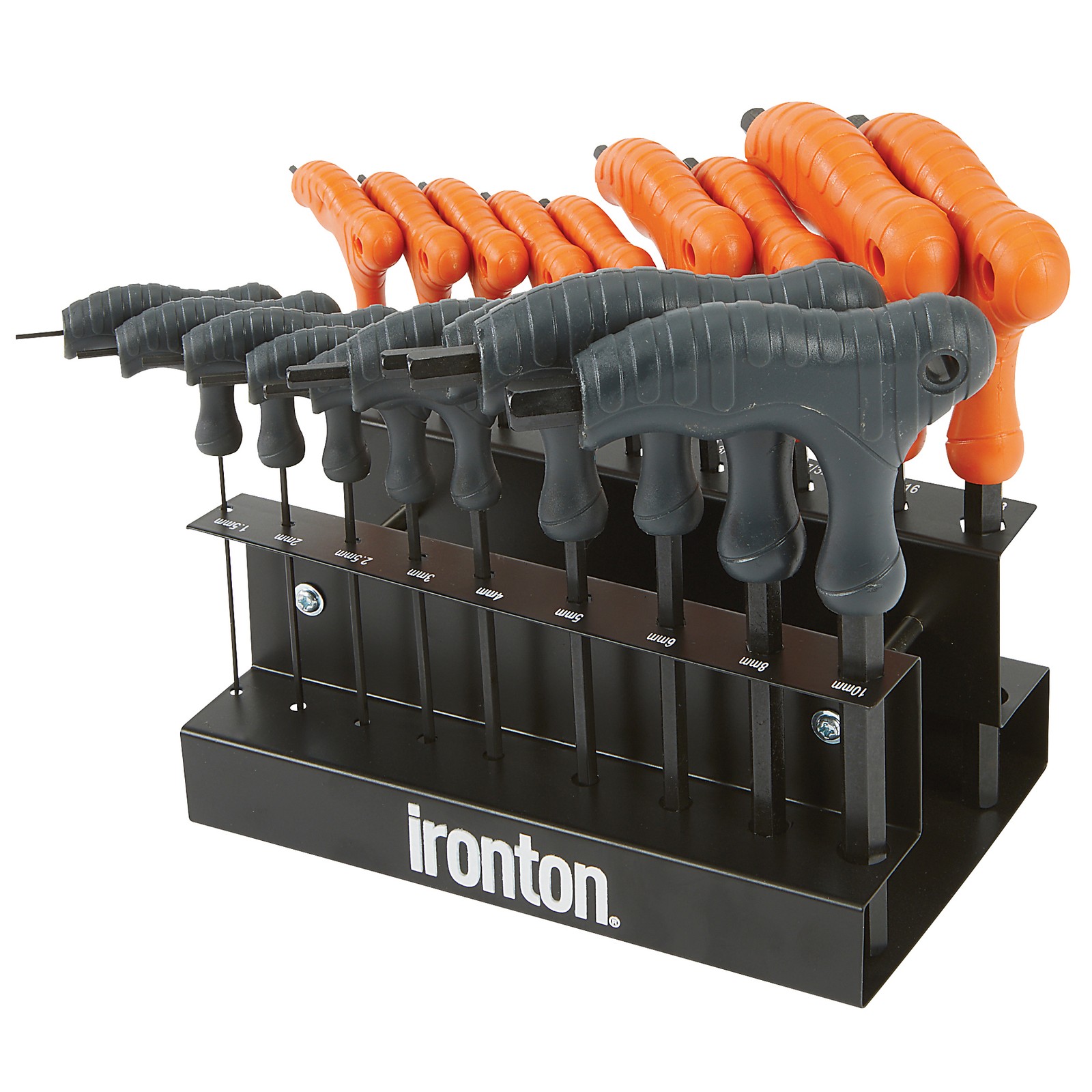 Ironton 18-Pc. T-Handle Hex Key Set, SAE/Metric Sizes