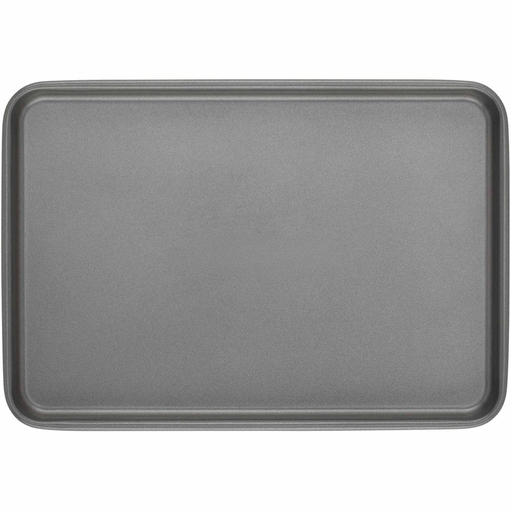 11x15 Inch Nonstick Roaster with Flat Rack, Gray
