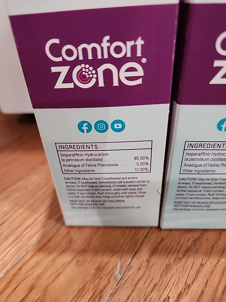Comfort Zone Single & Multi-Cat Calming Kit, 2 BOXES - 4 DIFFUSERS 4 REFILLS NEW