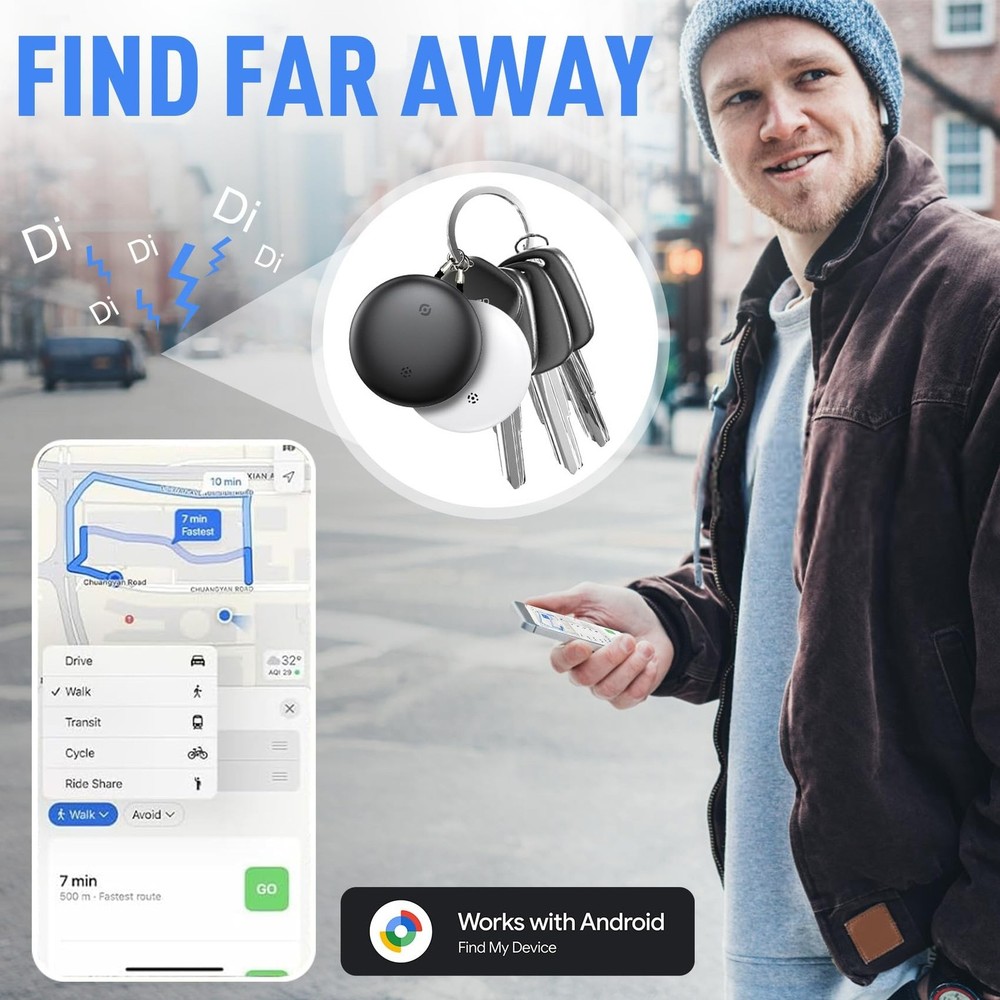 Tracker Tag for Android, Air Tracker Tags-4 Pack Android Tracker Tags Work wi...