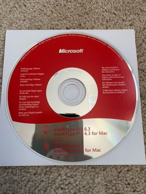 Microsoft IntelliType/IntelliPoint Pro 6.3 Software Windows/Mac (2008)
