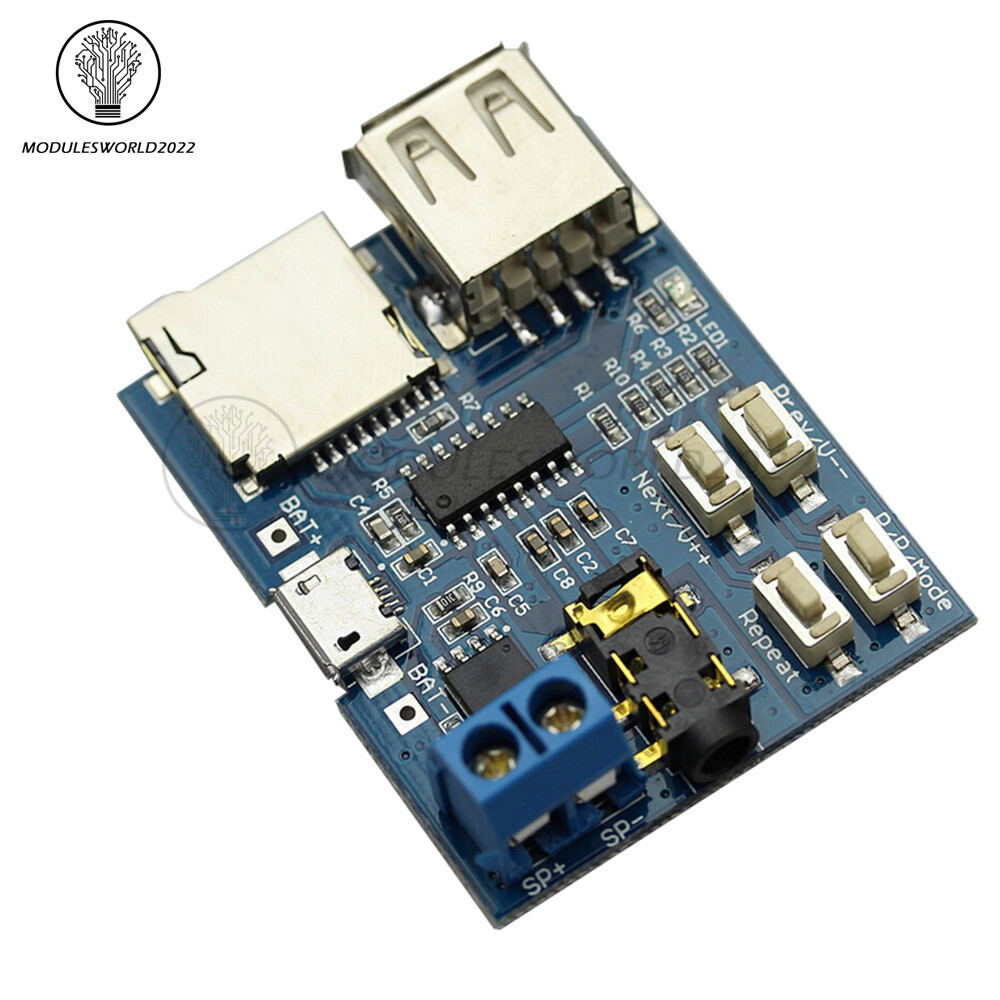 TF Card U-disk MP3 Format Decoder Board Amplifier Decoding Audio Player