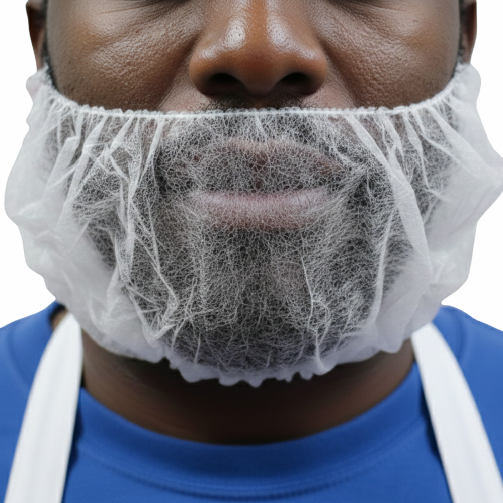 Disposable 18" Beard Cover White Polypropylene Single Loop Select Pieces