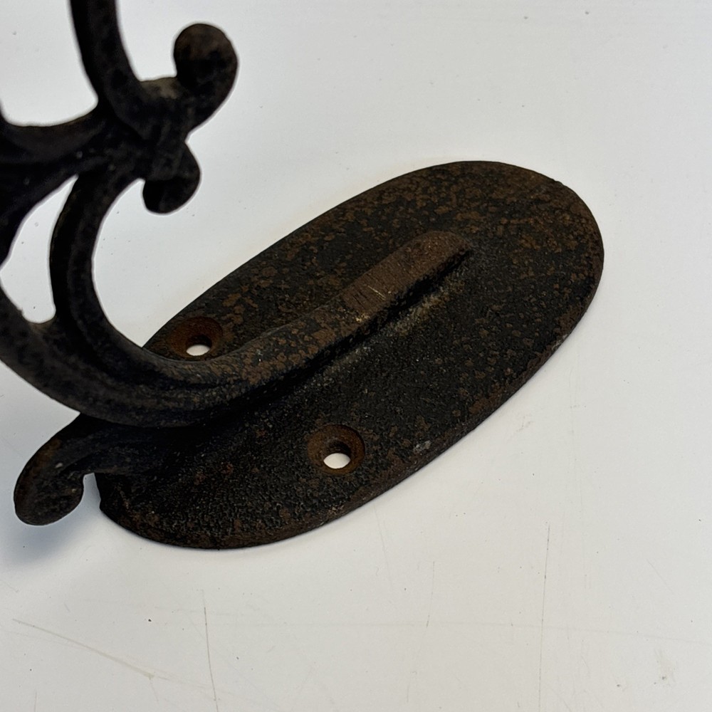 Antique Cast Iron Half Round Gutter Bracket 5½” Ornate Scroll