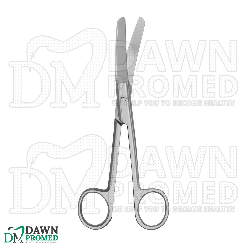 6 Pcs Operating Scissors 5.5" Curved Blunt Blunt Round Pattern Surgical Set