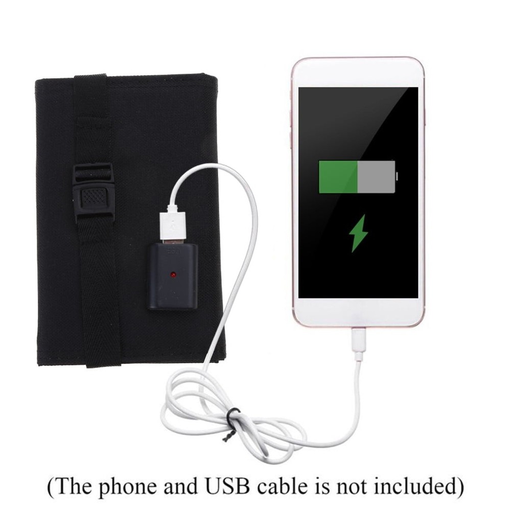 100W Foldable Solar Panel - 5V USB, Waterproof, Portable, Small