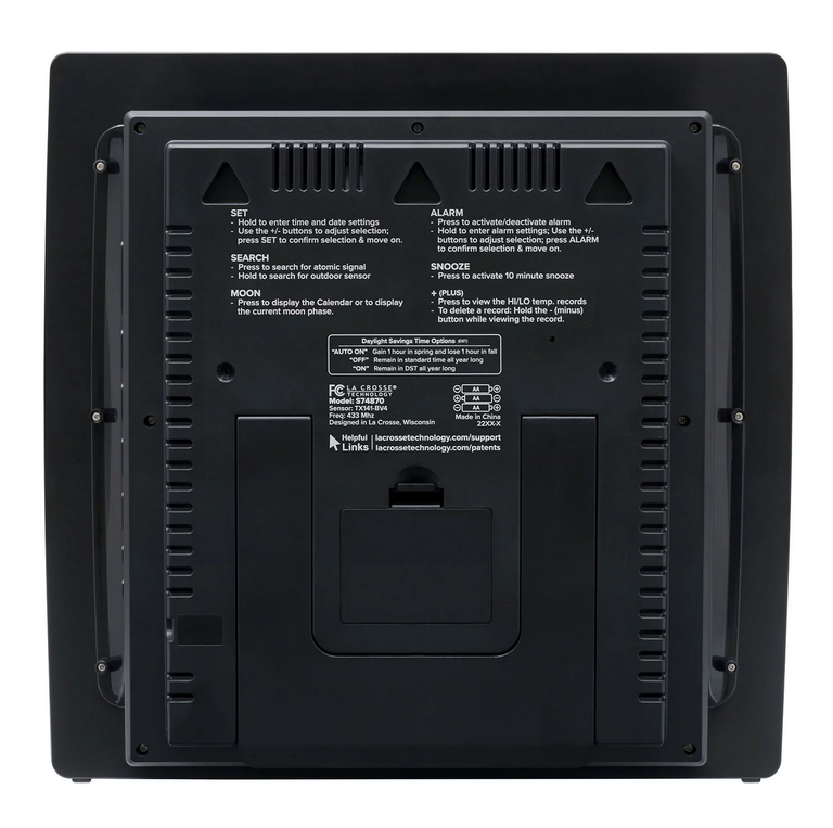 La Crosse Technology Curved Digital Atomic Wall Clock