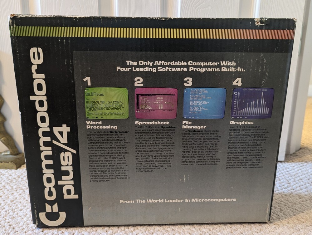 Used Vintage Commodore Plus/4 computer with Original box