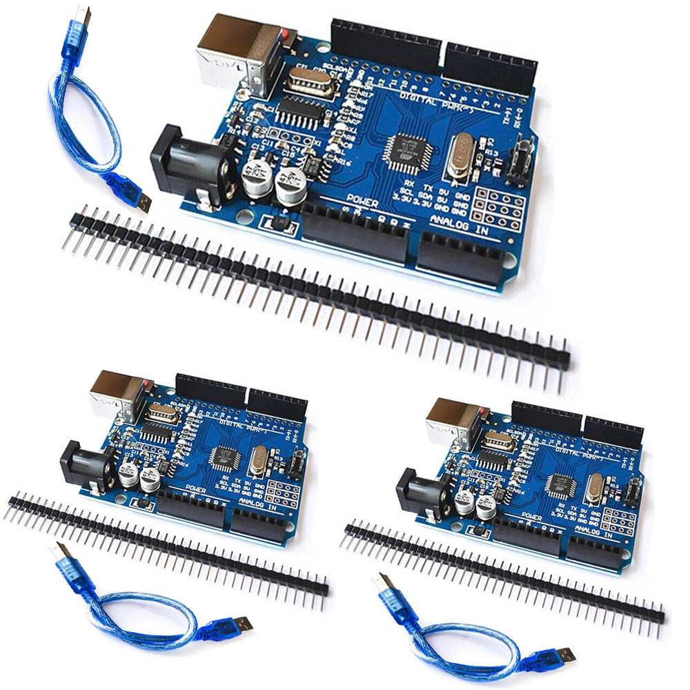 3pcs For Arduino UNO R3 Development Board ATmega328P ATMEGA16U2+ 3pcs USB Cable