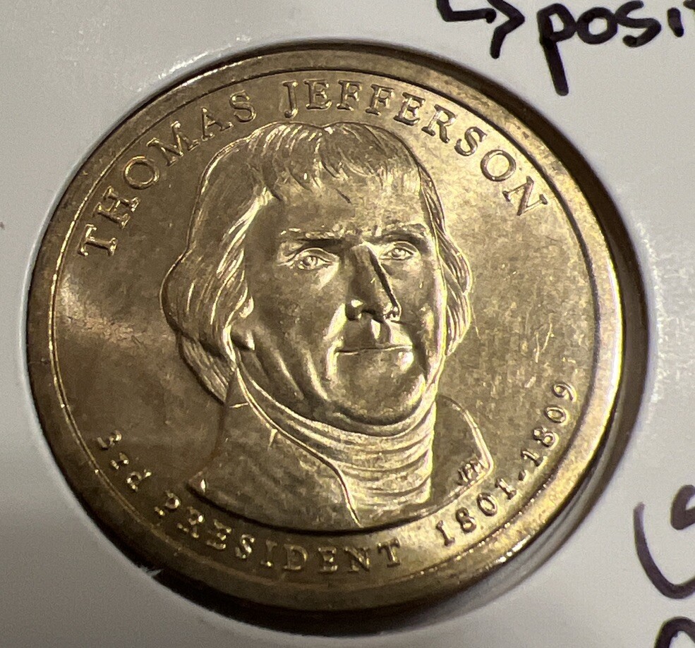 2007 P THOMAS JEFFERSON $1 ONE DOLLAR POSITION B