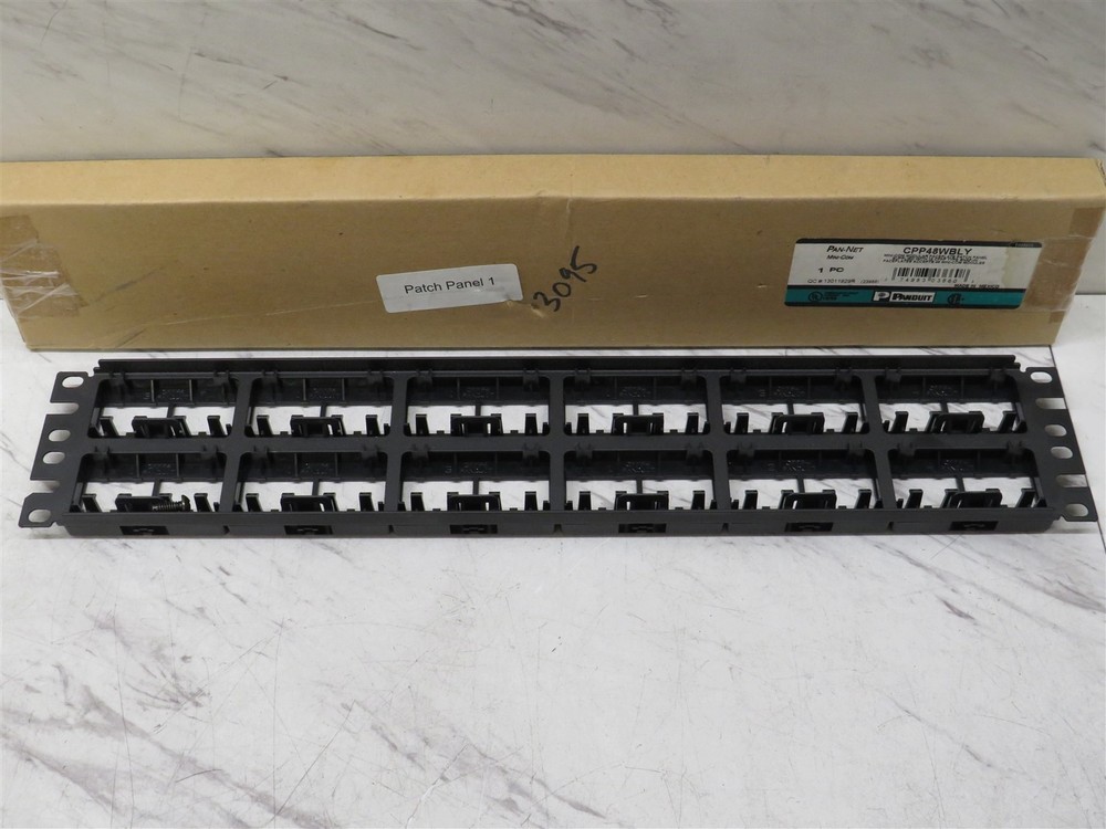 Open Box Panduit Cpp48wbly Patch Panel Cover,Mini-Com,Rack Mt,48 Port