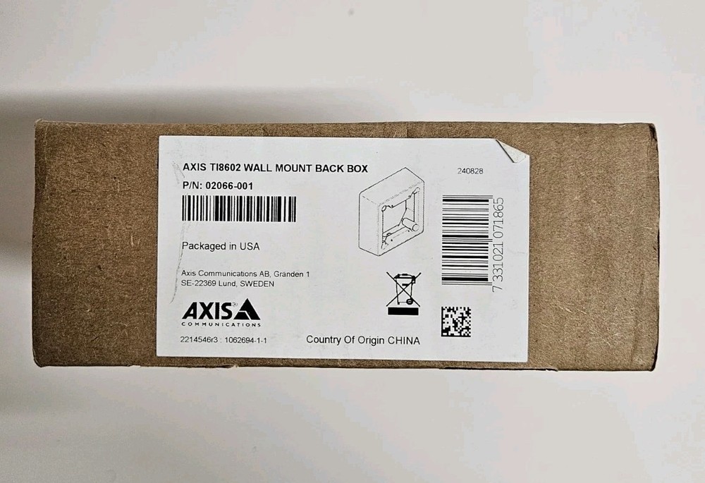 AXIS Communications TI8602 Wall Mount Back Box For AXIS Network Video Intercom
