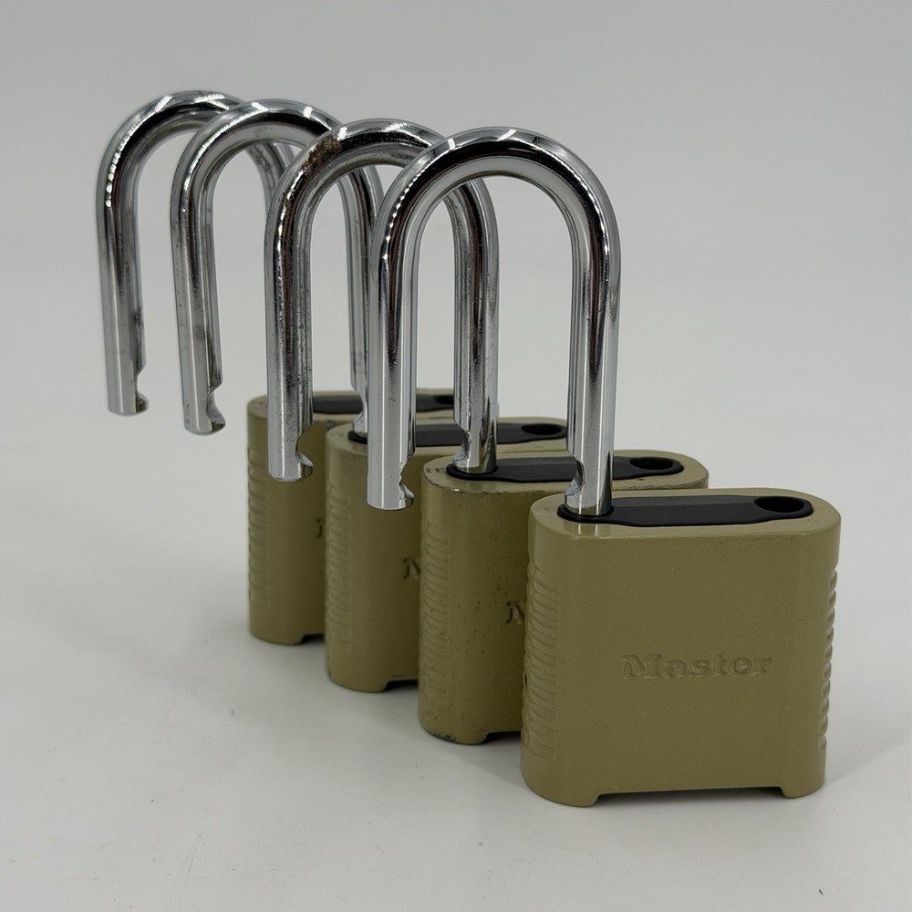 4x MASTER LOCK 175D RESETTABLE COMBINATION PADLOCKS Pre Owned (LS5)