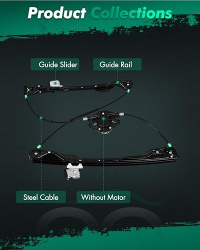 Power Window Regulator Without Motor Compatible with 2001-2007 for Focus