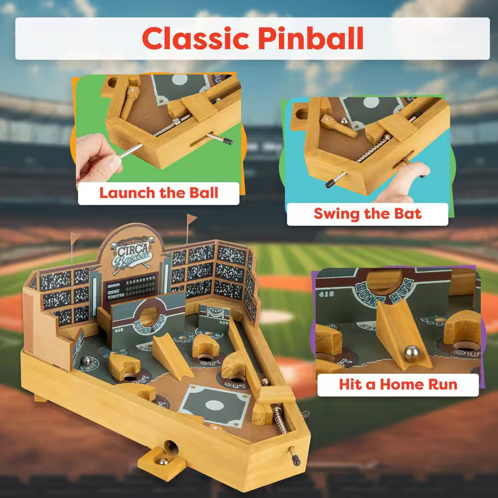 Tabletop Baseball Pinball Game